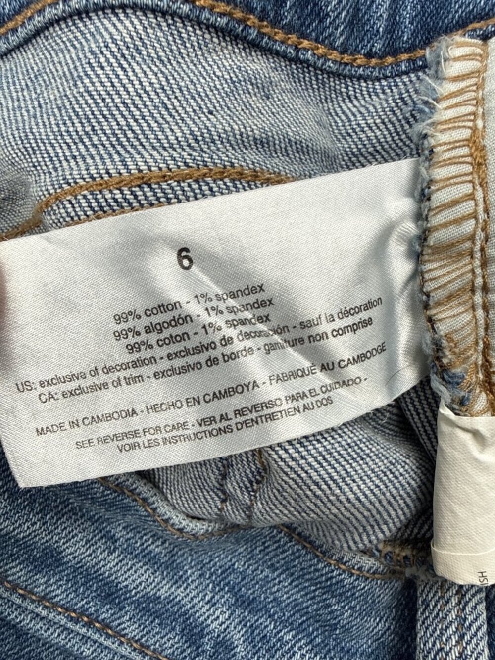 Gloria Vanderbilt Womens Amanda Classic Fit Blue Straight-Leg Jeans Size 6